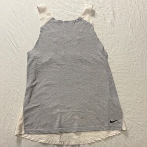 Nike Women’s Gray and White Athletic Tank Top